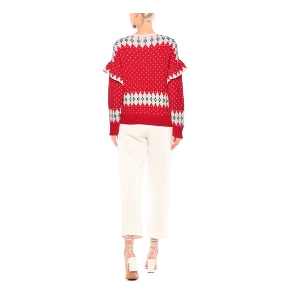 New! NWT VICOLO Italy Winter Snowflake Wool Blend Sweater Pullover - Picture 4 of 9